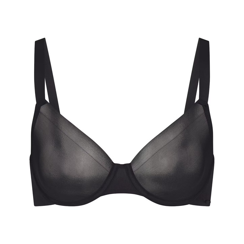 Bras Skims no show unlined demi molded 42D black NWT